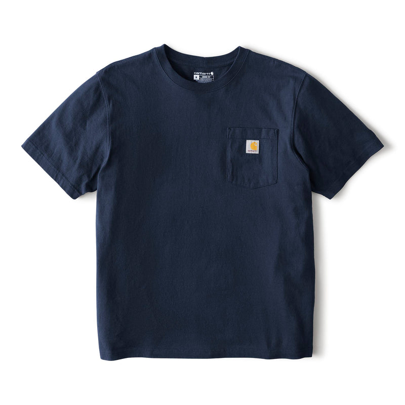 Load image into Gallery viewer, Navy blue K87 t-shirt with a Carhartt logo on pocket tee
