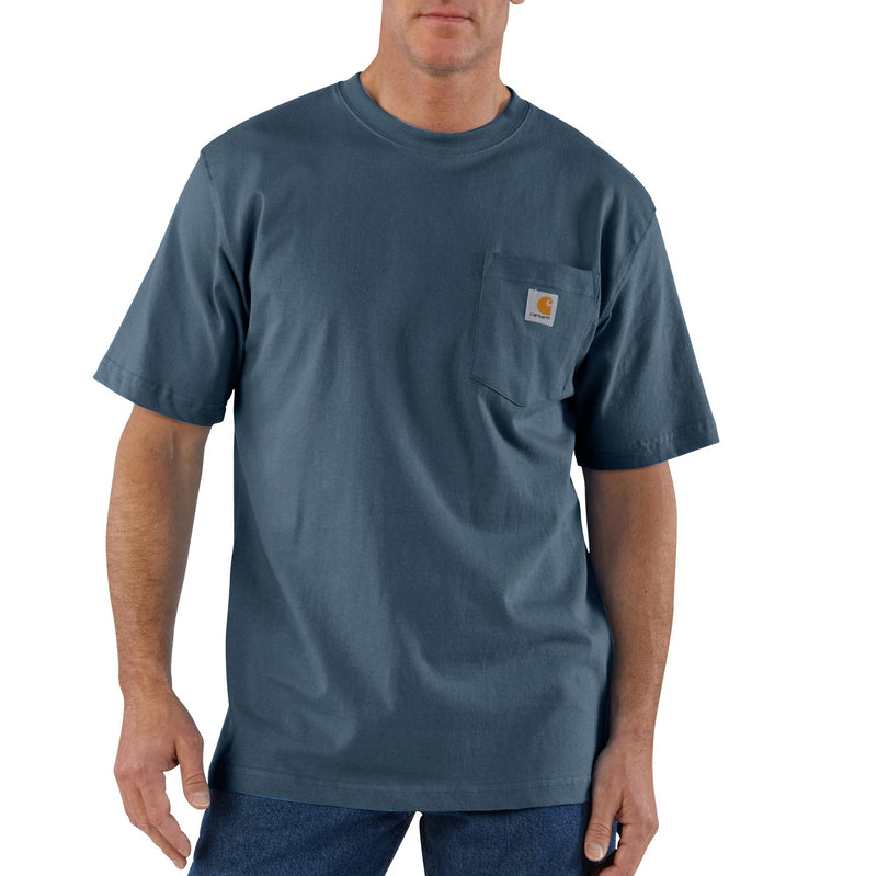 Load image into Gallery viewer, Carhartt Loose Fit Heavyweight Short-Sleeve Pocket T-Shirt Bluestone
