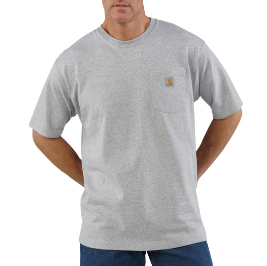 Carhartt Loose Fit Heavyweight Short-Sleeve Pocket T-Shirt Heather Gray