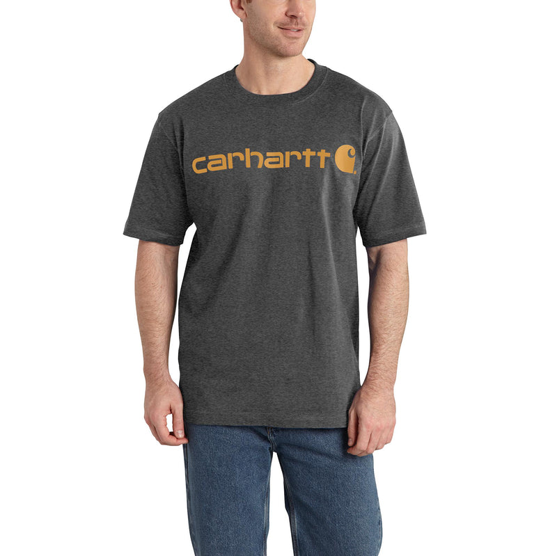 Load image into Gallery viewer, Carhartt Loose Fit Short Sleeve Signature Logo Tee Carbon Heather
