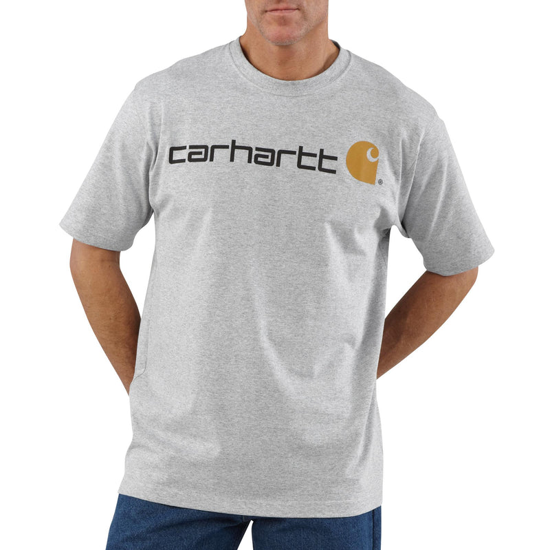 Load image into Gallery viewer, Carhartt Loose Fit Short Sleeve Signature Logo Tee Heather Gray
