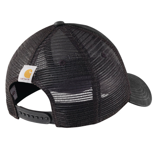 Carhartt AH1195 Canvas Mesh Back Graphic Logo Cap Black