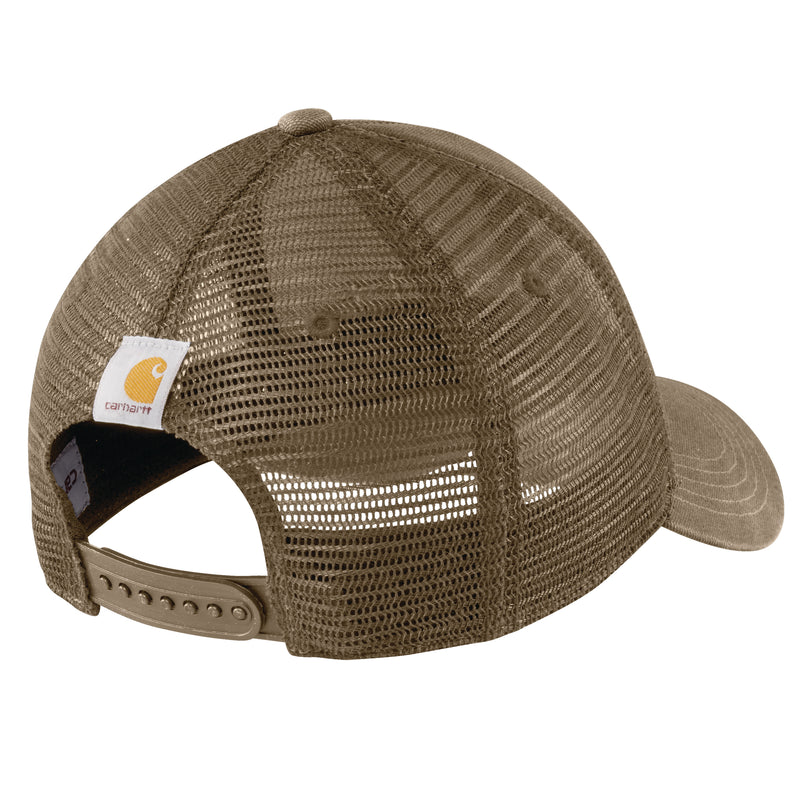 Load image into Gallery viewer, Carhartt AH1195 Canvas Mesh Back Graphic Logo Cap Light Brown
