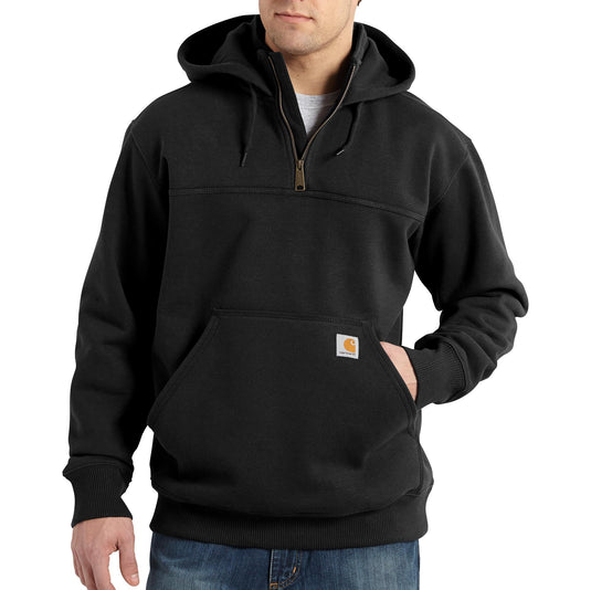 Carhartt Rain Defender® Loose Fit Heavyweight Quarter Zip Hoodie Black