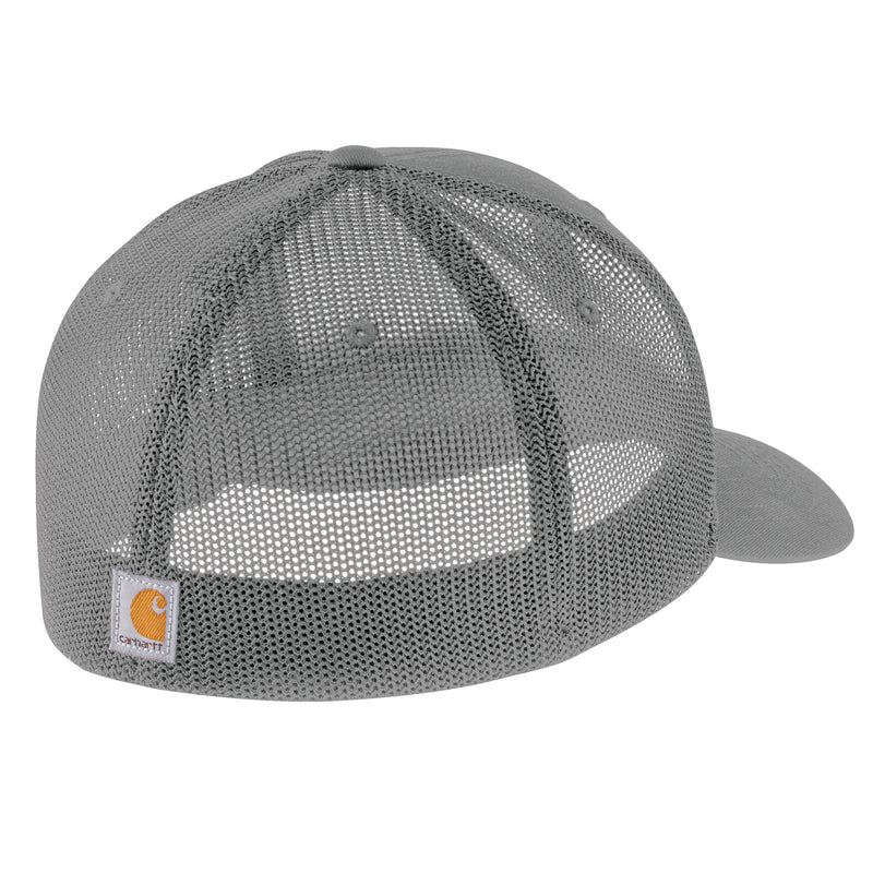 Load image into Gallery viewer, Carhartt Rugged Flex® Fitted Canvas Mesh Back AH5353 Graphic Logo Cap Asphalt
