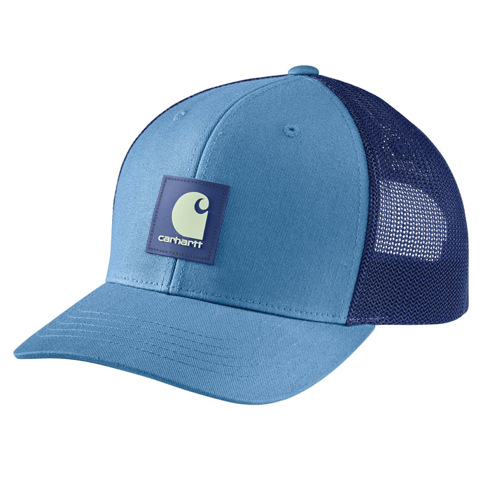 Carhartt Rugged Flex® Twill Mesh Back AH5216 Logo Patch Cap Blue Lagoon