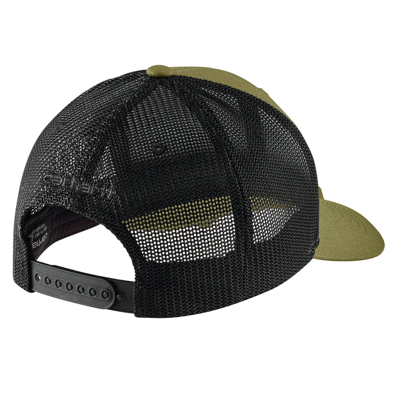 Load image into Gallery viewer, Carhartt Rugged Flex® Twill Mesh Back AH5216 Logo Patch Cap True Olive

