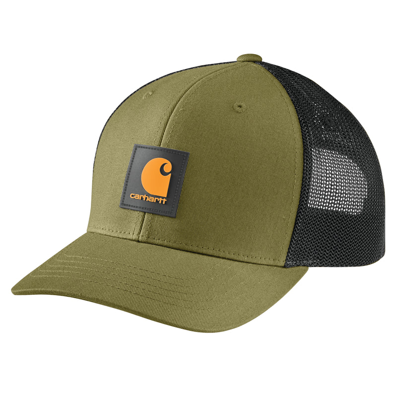 Load image into Gallery viewer, Carhartt Rugged Flex® Twill Mesh Back AH5216 Logo Patch Cap True Olive

