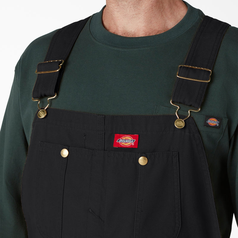 Load image into Gallery viewer, Dickies Classic Duck Bib Overall Rinsed Black - Chest
