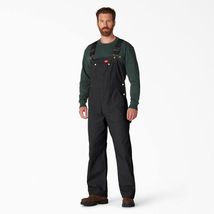 Dickies Classic Duck Bib Overall Rinsed Black - Front