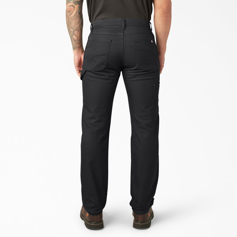 Load image into Gallery viewer, Dickies FLEX Regular Fit Duck Carpenter Pants Stonewashed Black - Back
