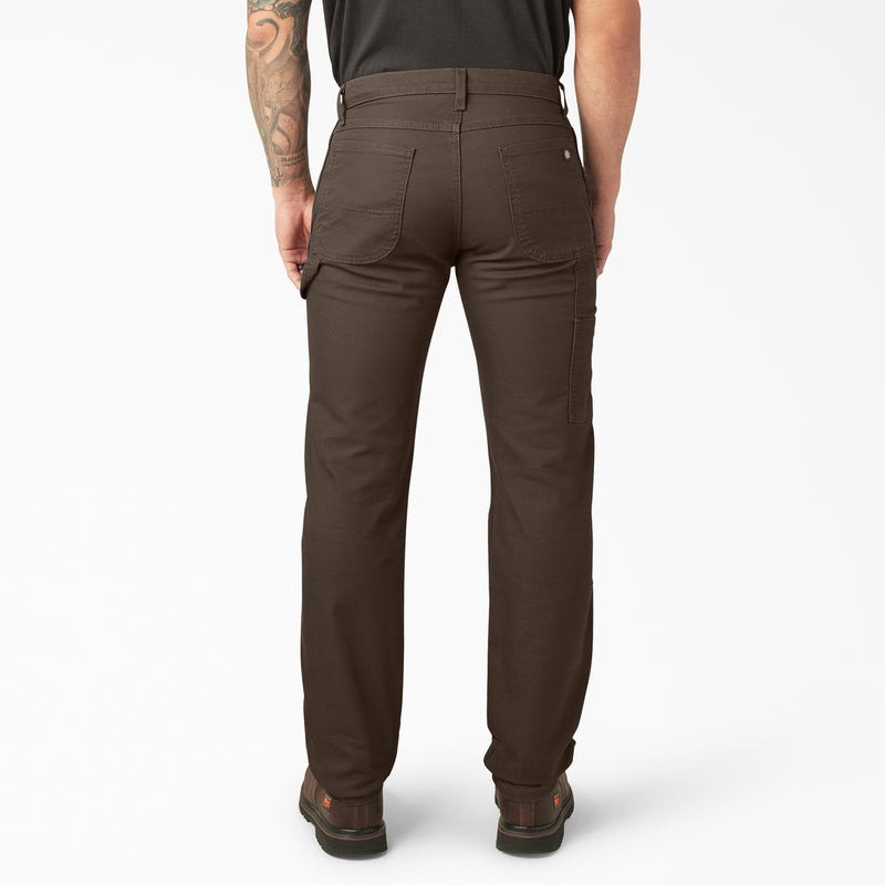 Load image into Gallery viewer, Dickies FLEX Regular Fit Duck Carpenter Pants Stonewashed Mushroom - Back
