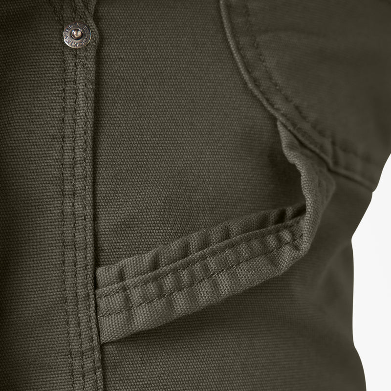 Load image into Gallery viewer, Dickies FLEX Regular Fit Duck Carpenter Pants Stonewashed Moss - Left
