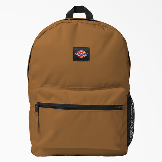 Carry all your books and school essentials with the Dickies Essential Basic Backpack in the brown duck color.
