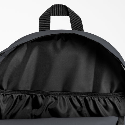 Carry all your books and school essentials with the Dickies Essential Basic Backpack in the charcoal grey color.