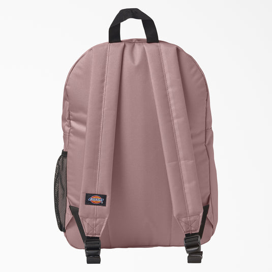 Carry all your books and school essentials with the Dickies Essential Basic Backpack in the rosewood pink color.