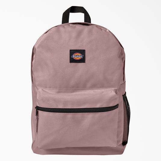 Carry all your books and school essentials with the Dickies Essential Basic Backpack in the woodrose pink color.