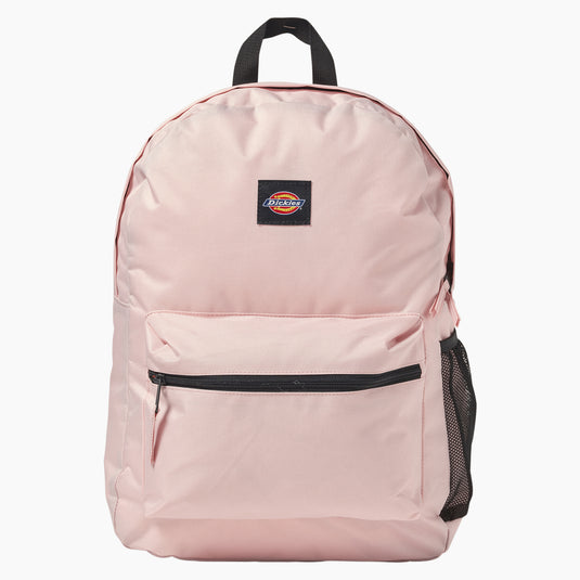Carry all your books and school essentials with the Dickies Essential Basic Backpack in the lotus pink color.