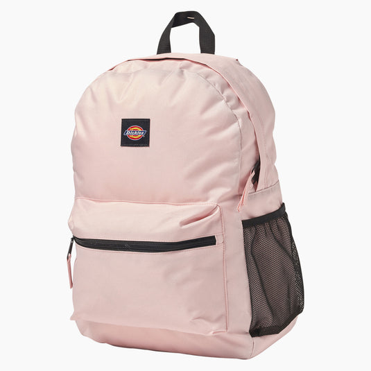 Carry all your books and school essentials with the Dickies Essential Basic Backpack in the lotus pink color.