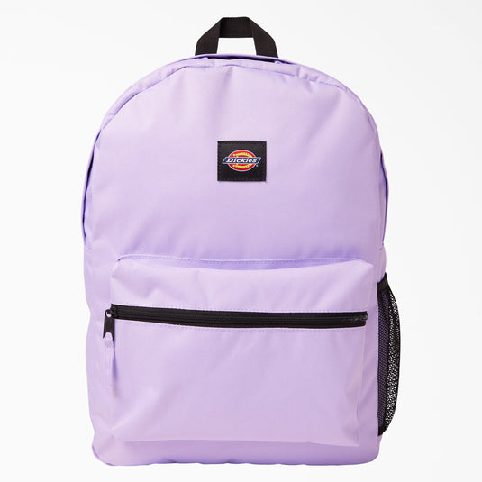 Carry all your books and school essentials with the Dickies Essential Basic Backpack in the purple rose color.