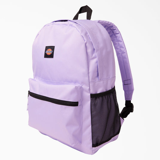 Carry all your books and school essentials with the Dickies Essential Basic Backpack in the purple rose color.