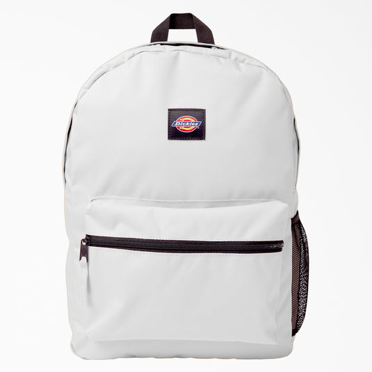  Carry all your books and school essentials with the Dickies Essential Basic Backpack in the white color.
