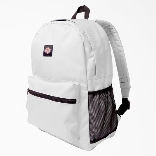 Carry all your books and school essentials with the Dickies Essential Basic Backpack in the white color.