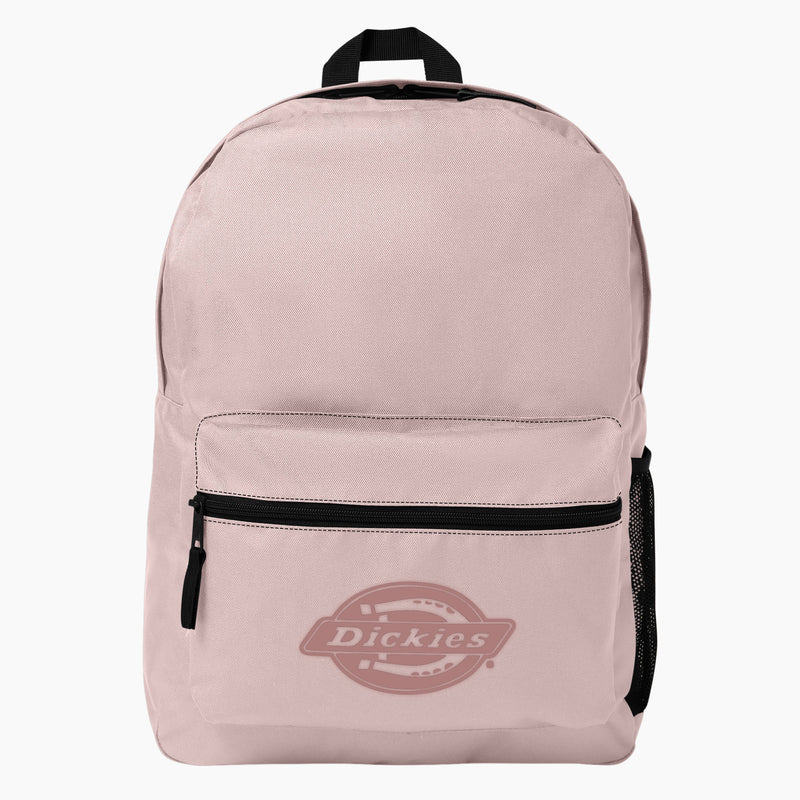 Load image into Gallery viewer, This Dickies double logo backpack features a large main compartment with internal laptop sleeve. The bag has a padded back panel for comfort, a side water bottle pocket, and a bold iconic horseshoe logo on the front as well as the signature Dickies wordmark across the top.
