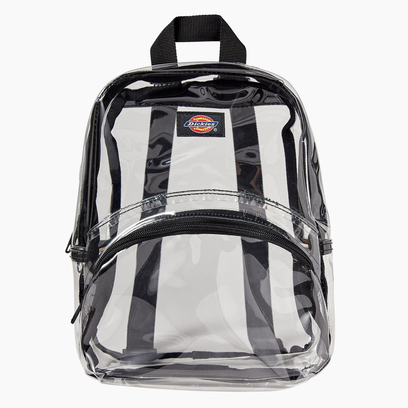 Load image into Gallery viewer, Dickies clear mini backpack is the perfect accessory for concerts, festivals, and sporting events. This versatile mini backpack has a main compartment and smaller zip pocket to store all your essentials in style.
