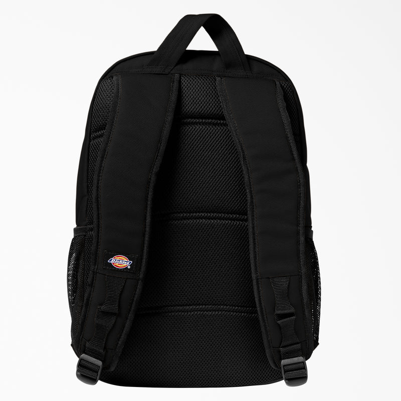 Load image into Gallery viewer, The Dickies double pocket backpack is designed to keep your essentials secure and organized. The backpack features a large main compartment with padded internal laptop sleeve, two front zip pockets, a fully padded back panel, and two water bottle pockets. It has several pocket slots in various sizes on the interior for your pencils, phone, wallet, and other essentials.
