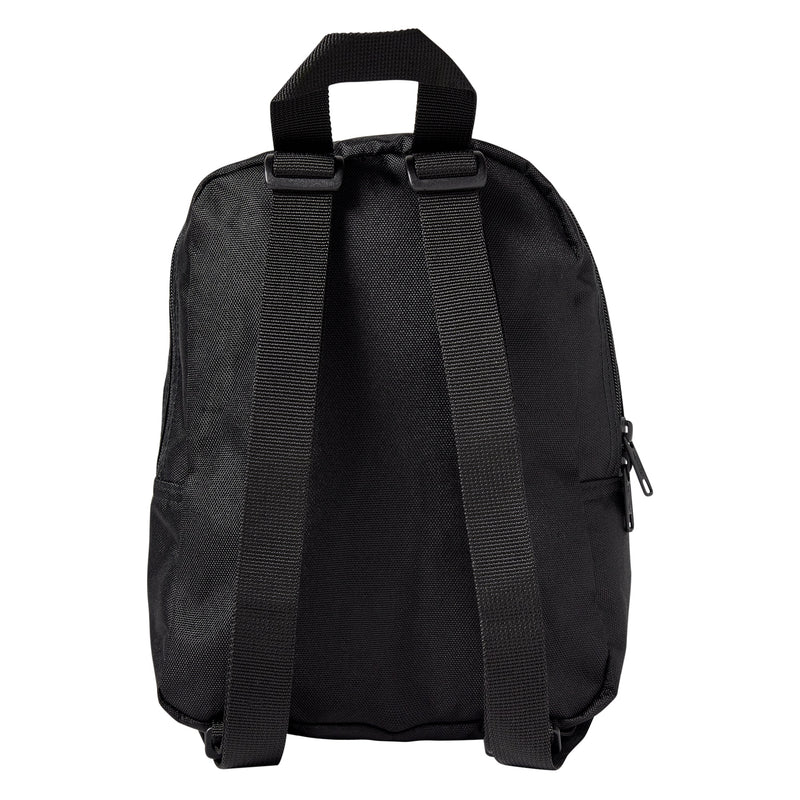 Load image into Gallery viewer, This Dickies versatile mini backpack stores all your essentials in a compact main compartment and smaller zip pocket - back black
