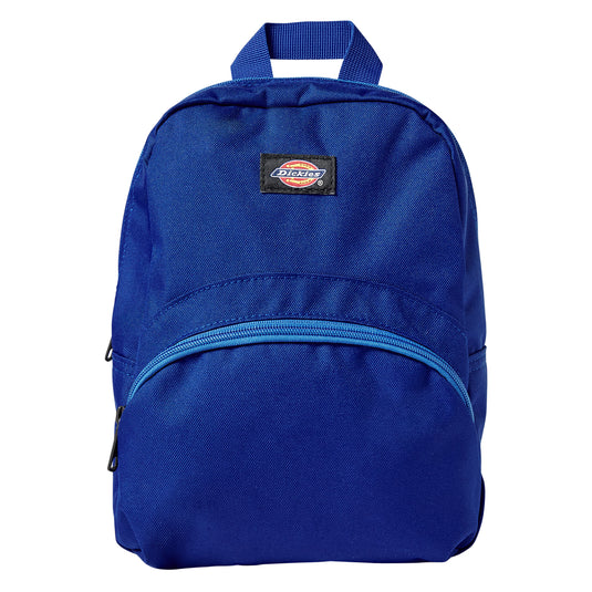 This Dickies versatile mini backpack stores all your essentials in a compact main compartment and smaller zip pocket - royal blue front