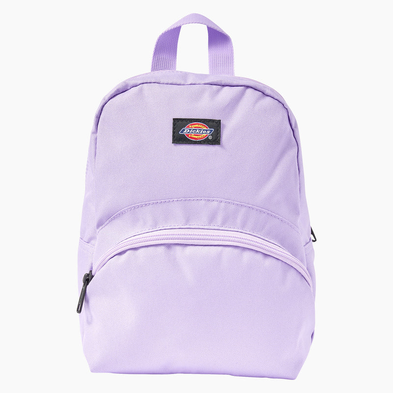 Load image into Gallery viewer, This Dickies versatile mini backpack stores all your essentials in a compact main compartment and smaller zip pocket - purple front
