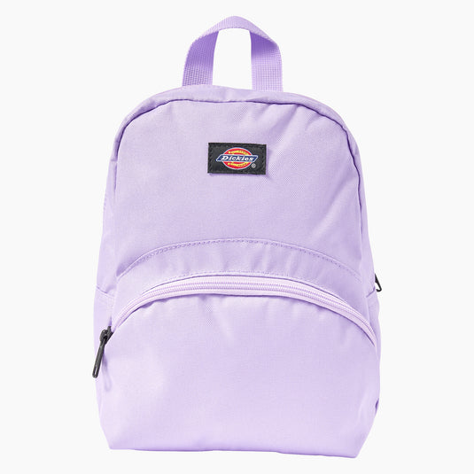 This Dickies versatile mini backpack stores all your essentials in a compact main compartment and smaller zip pocket - purple front