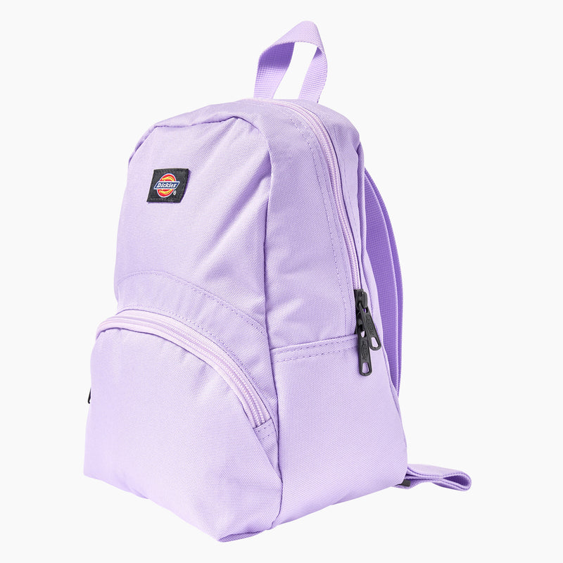 Load image into Gallery viewer, This Dickies versatile mini backpack stores all your essentials in a compact main compartment and smaller zip pocket - purple side
