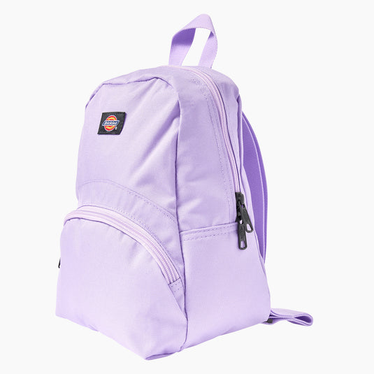 This Dickies versatile mini backpack stores all your essentials in a compact main compartment and smaller zip pocket - purple side