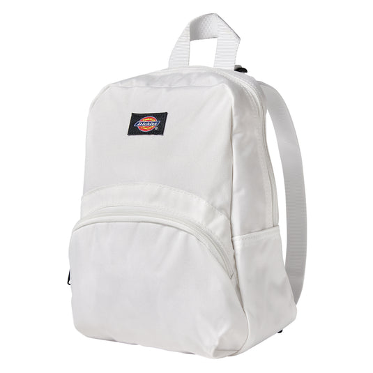 This Dickies versatile mini backpack stores all your essentials in a compact main compartment and smaller zip pocket - white side