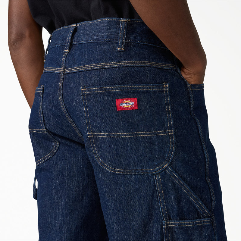 Load image into Gallery viewer, These heavy-duty denim work shorts deliver the rugged reliability you need on the job. Made with 100% cotton in a loose, comfortable fit, the 13" utility shorts feature a classic zipper closure and durable woven construction that stands up to tough conditions. Perfect for warm weather work days when you need freedom of movement without sacrificing the dependable quality your day demands.
