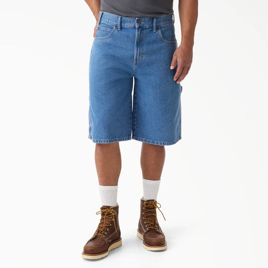 These heavy-duty denim work shorts deliver the rugged reliability you need on the job. Made with 100% cotton in a loose, comfortable fit, the 13