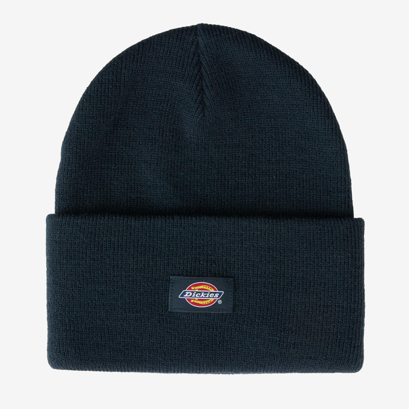 Load image into Gallery viewer, Dark Navy beanie with Dickies logo on a light gray background

