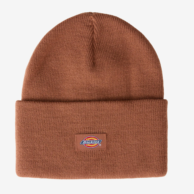 Load image into Gallery viewer, Russet brown beanie with Dickies logo on a light gray background
