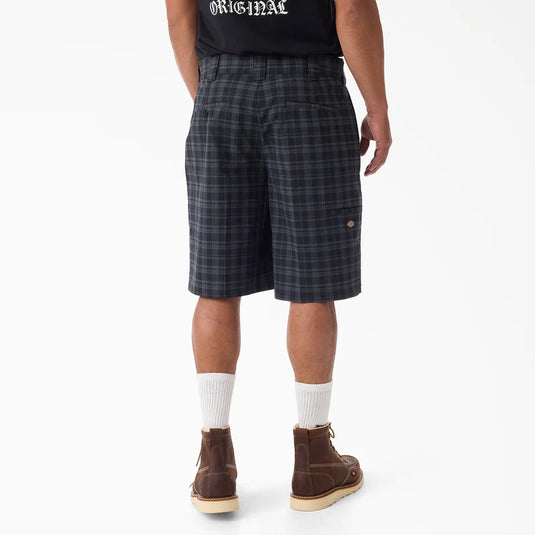 Dickies 11” Relaxed Plaid Short - BLK