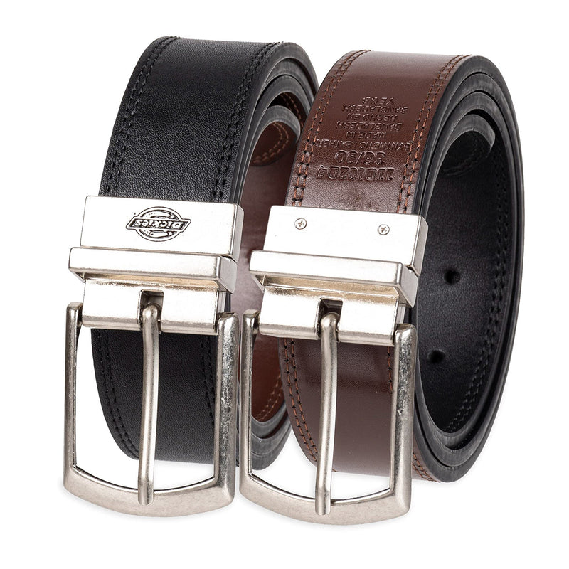 Load image into Gallery viewer, Brown and Black version of the same belt displayed with a silver buckle on a white background.
