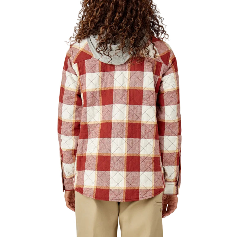 Load image into Gallery viewer, Person wearing a red and white checkered shirt on a white background
