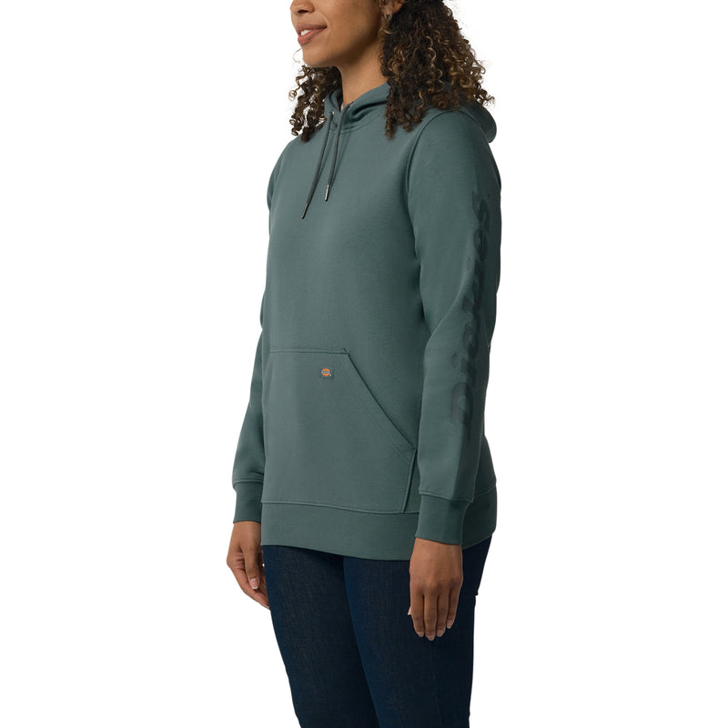 Load image into Gallery viewer, Person wearing a teal hoodie on a white background
