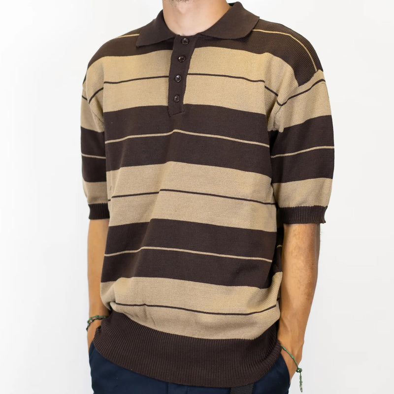 Load image into Gallery viewer, OG Charlie Brown Short Sleeve Shirt in brown and tan.
