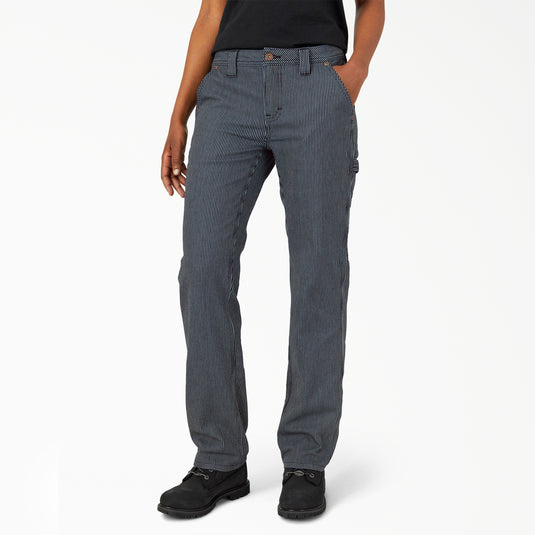 Dickies Women s FLEX Relaxed Fit Hickory Stripe Carpenter Pants MILLENNIUM CLOTHING