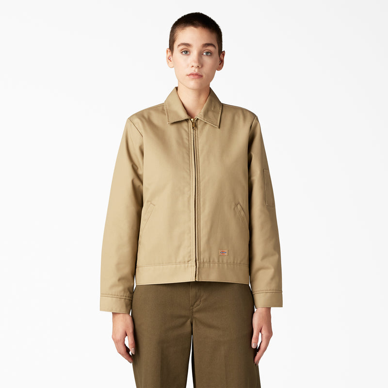 Load image into Gallery viewer, Dickies Women&#39;s Lined Eisenhower Jacket - Khaki - Front

