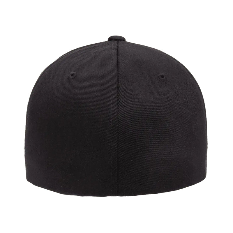 Load image into Gallery viewer, Original Flexfit baseball cap with 6 panels and closed back with stretch fit in black.  
