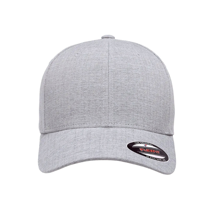 Load image into Gallery viewer, Flexfit® HeatherLight cap complements your style with effortless versatility and modern comfort. Crafted from lightweight, stretchable melange silver heather gray fabric.
